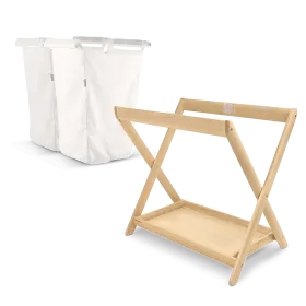 Bassinet Stand & Hamper Insert Bundle - Grey