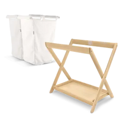 Bassinet Stand & Hamper Insert Bundle - Grey